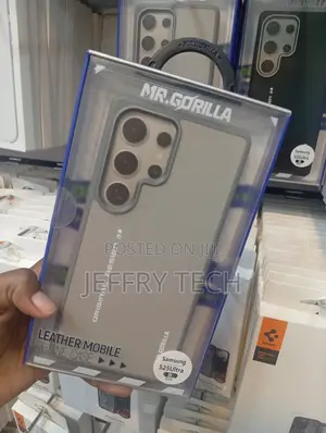 Samsung S25 Ultra in Grey Mr.Gorilla Leather Mobile Phone Case