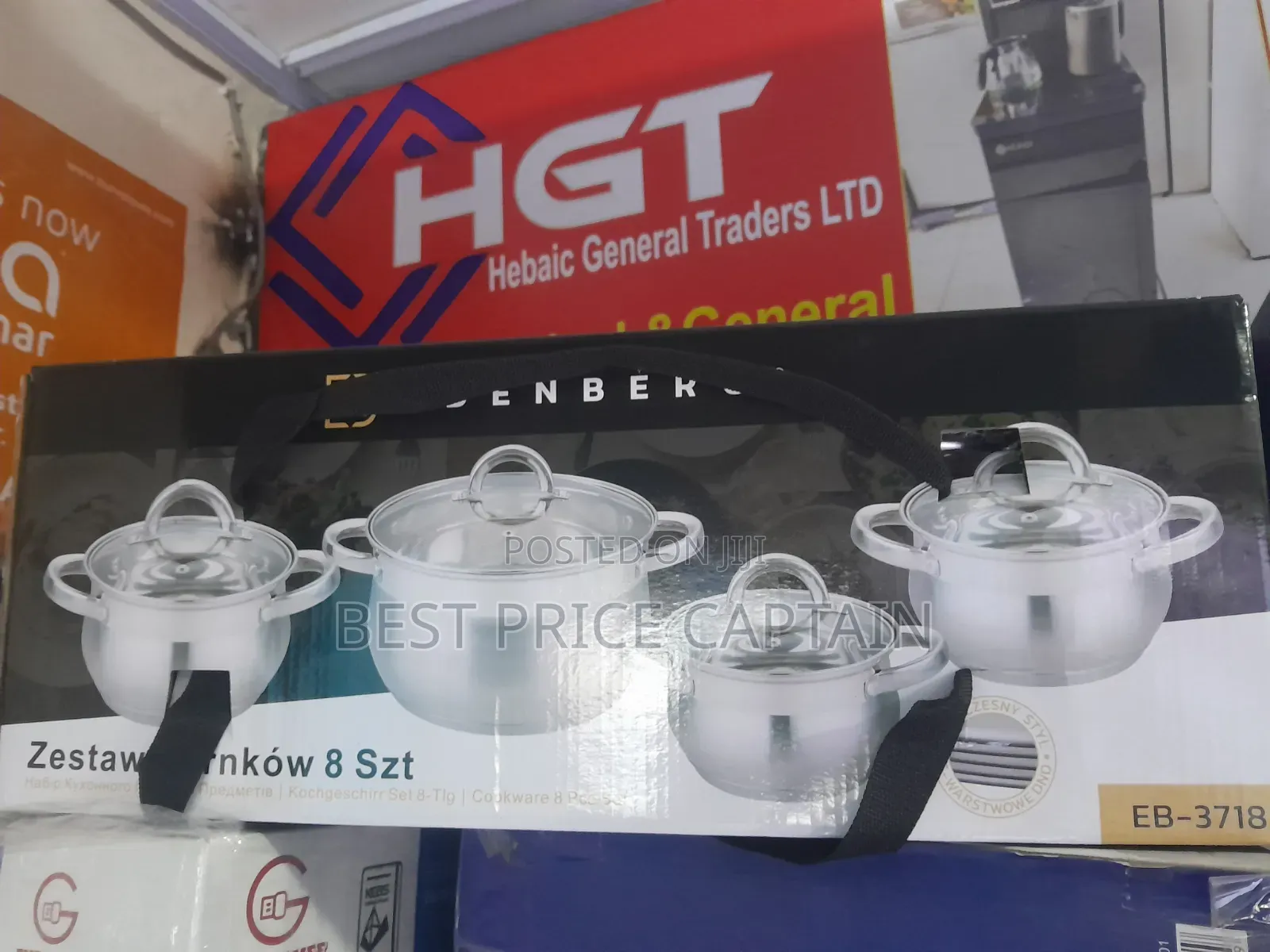8pieces Edenberg Stainless Steel Cookware Set