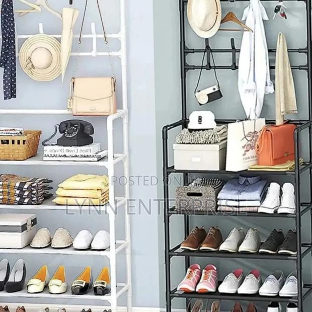 Multifunctional 5 Tier Shoe Rack Organizer + Simple Floor
