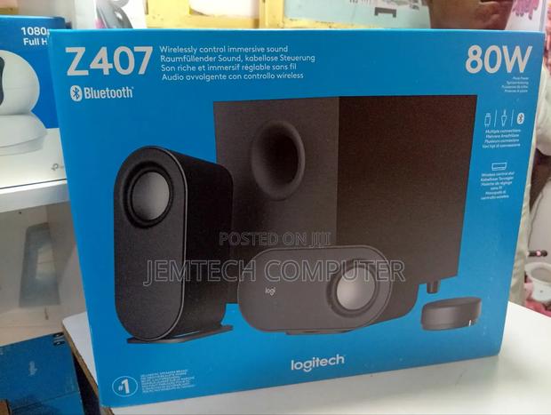 Logitech Z407 Bluetooth Computer Speakers With Subwoofer and Wireless