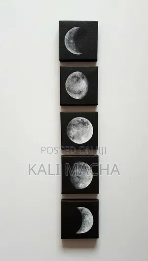 Moon Mini Paintings 15x15cms 300bob Per Pc