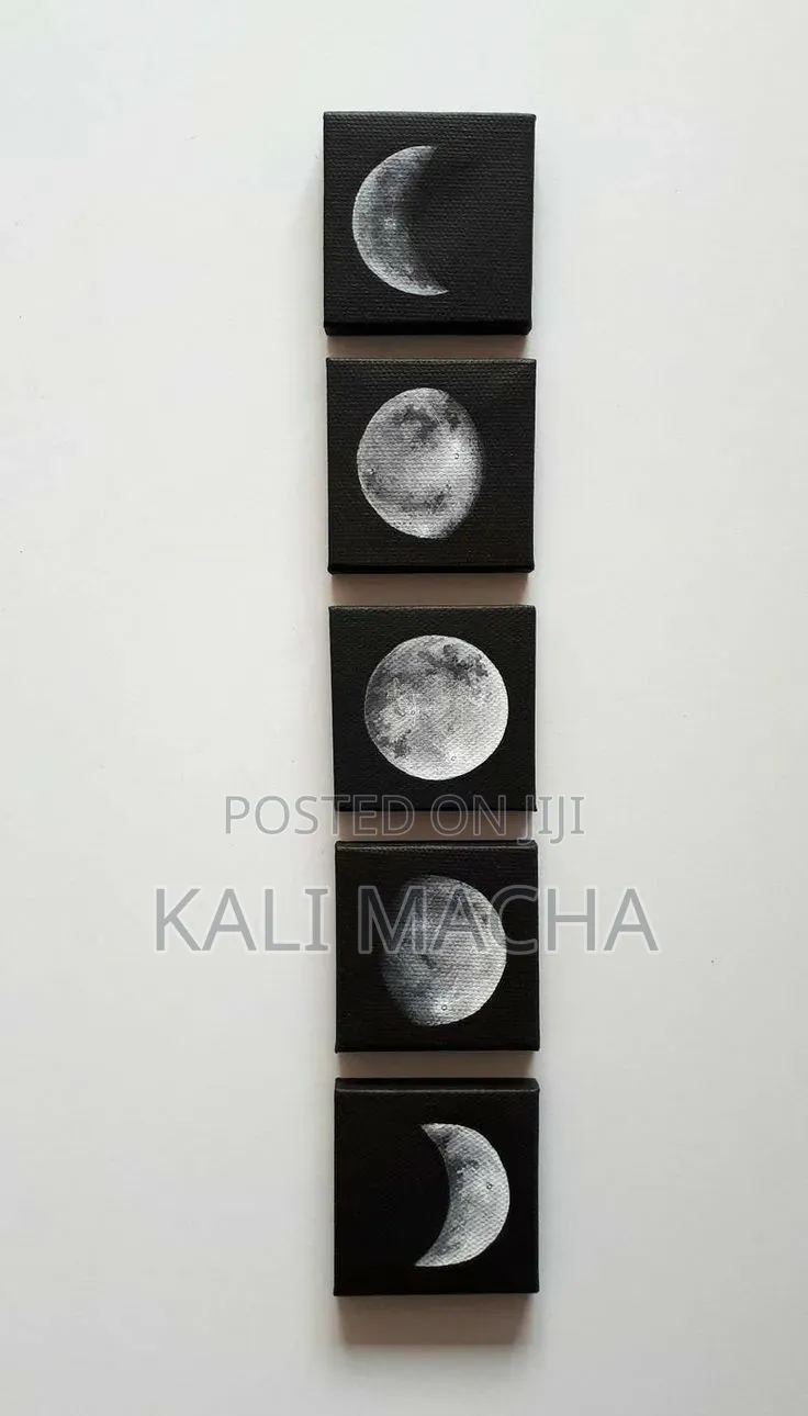 Moon Mini Paintings 15x15cms 300bob Per Pc