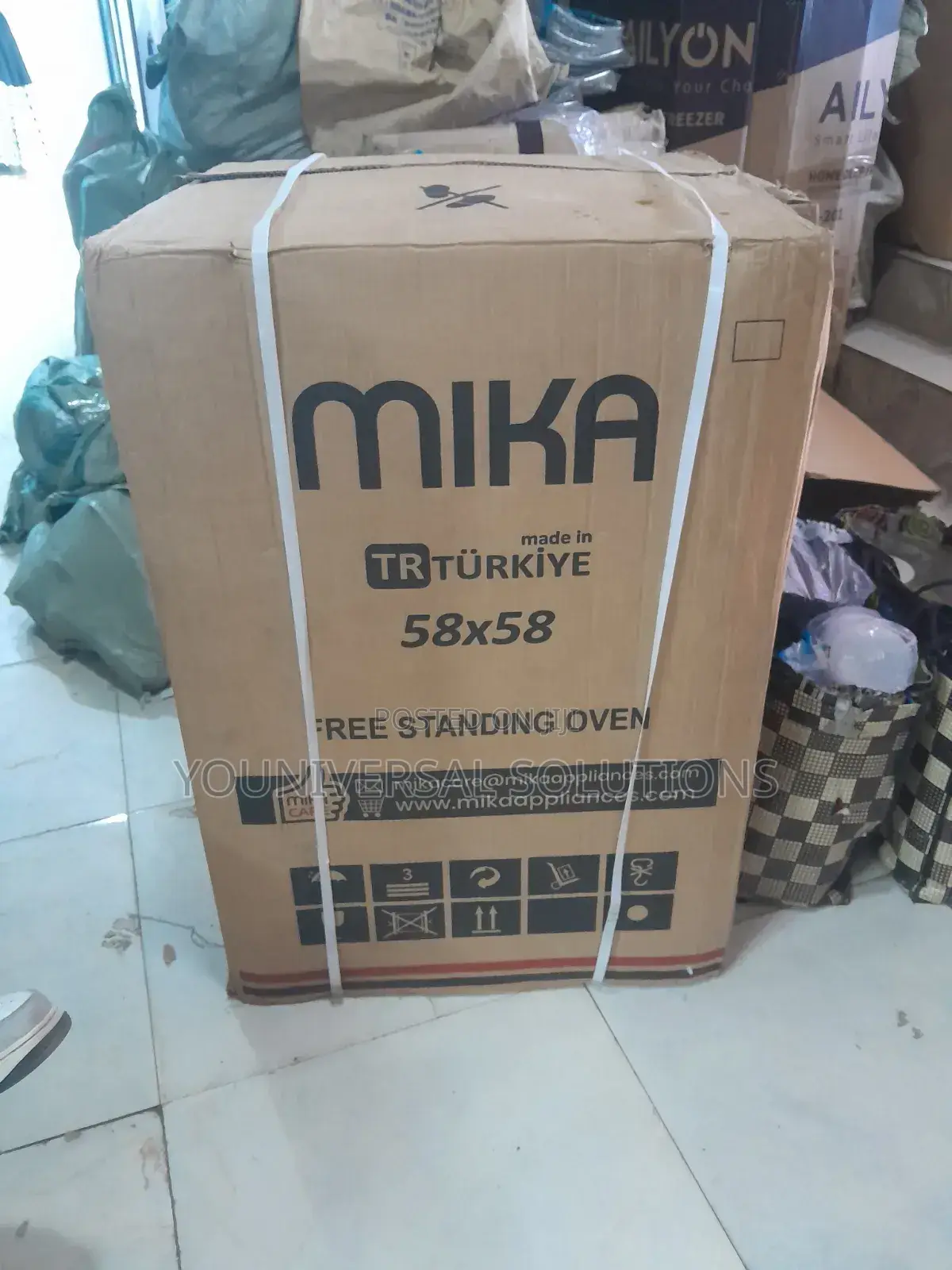 Mika Standing Cooker 58x58cm 3gas + 1electric Hotplate With Electric