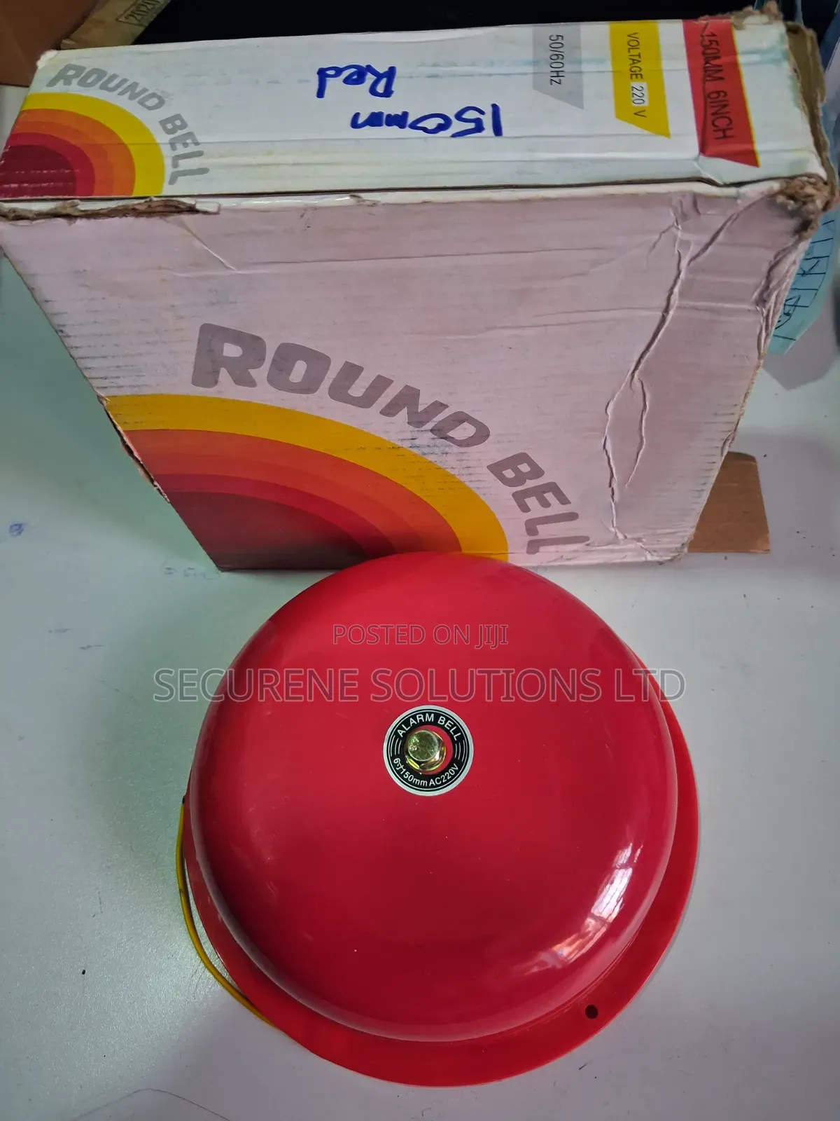 Red Electric SCH Bell 150mm/Fire Bell Round
