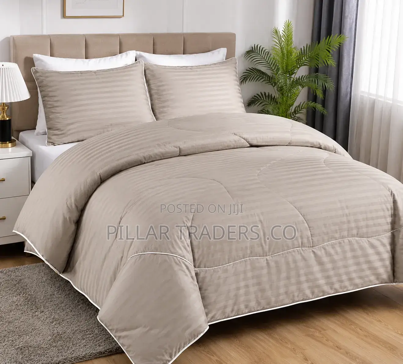 Luxury Striped Binded Duvet Set