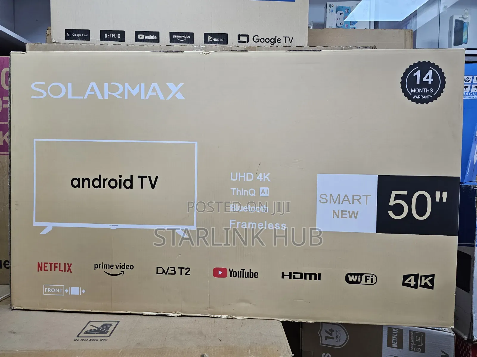Solarmax 50-Inch Full Hd Led Smart Tv With Built-in Wi-Fi,Android Os