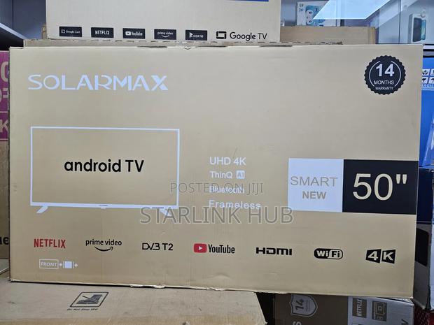 Solarmax 50-Inch Full Hd Led Smart Tv With Built-in Wi-Fi,Android Os