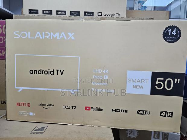 Solarmax 50-Inch Full Hd Led Smart Tv With Built-in Wi-Fi,Android Os - thumbnail 2