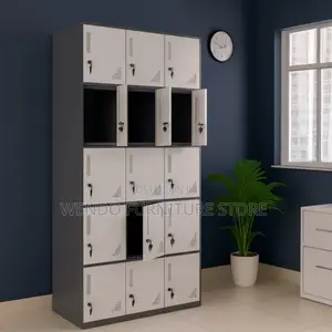 Office Cabinet; 15 Lockers Modern Geera Office Cabinet