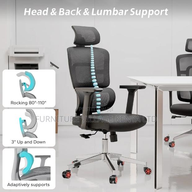 Orthopedic Ergonomic Mesh Seat With Armrest - thumbnail 4