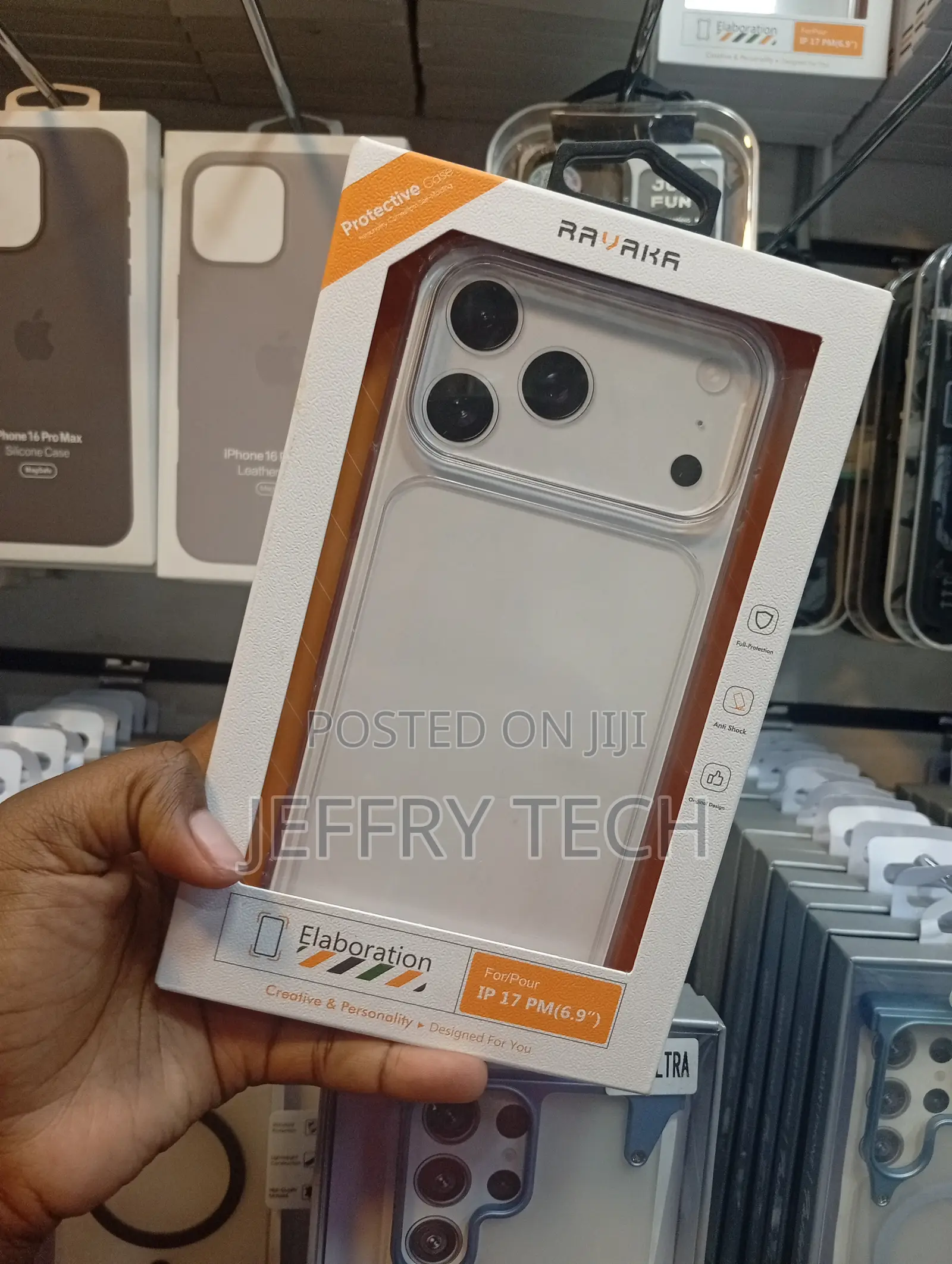 iPhone 17 Pro Max Anti-Shock Highly Transparent Material Cover