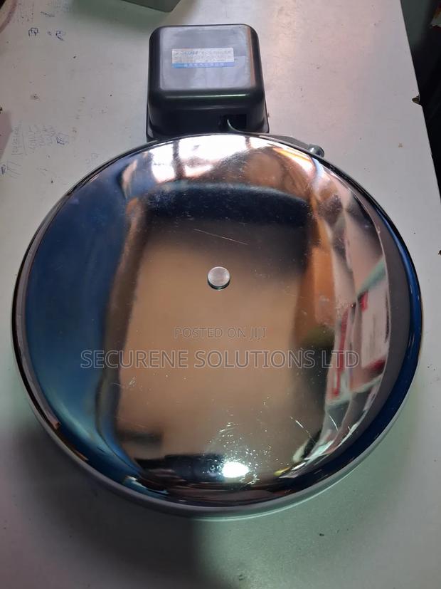 Silver Electric School Bell Gong Silver 300mm or 12 Inc