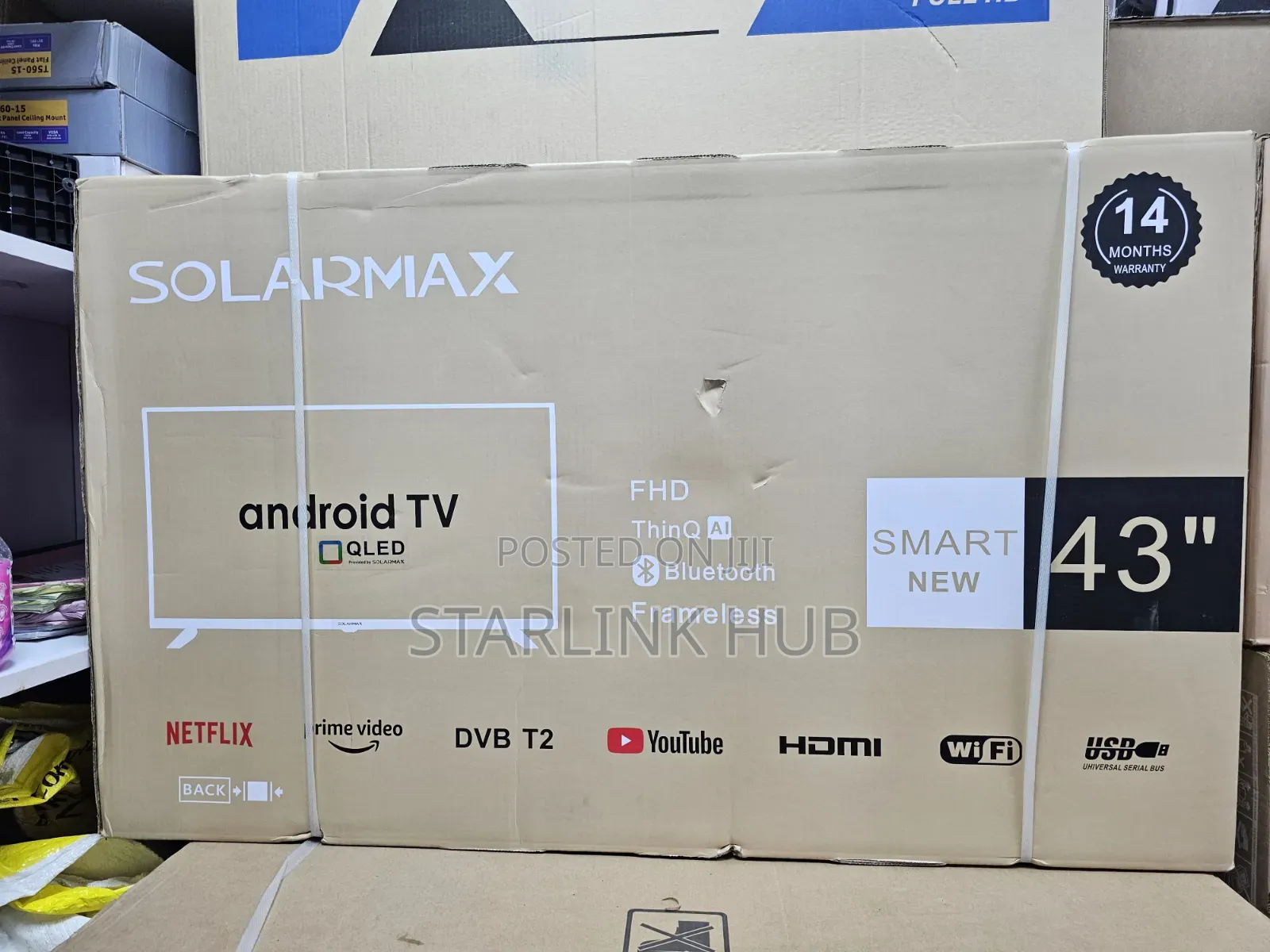 Solarmax 43-Inch Full Hd Led Smart Tv With Built-in Wi-Fi Android Os