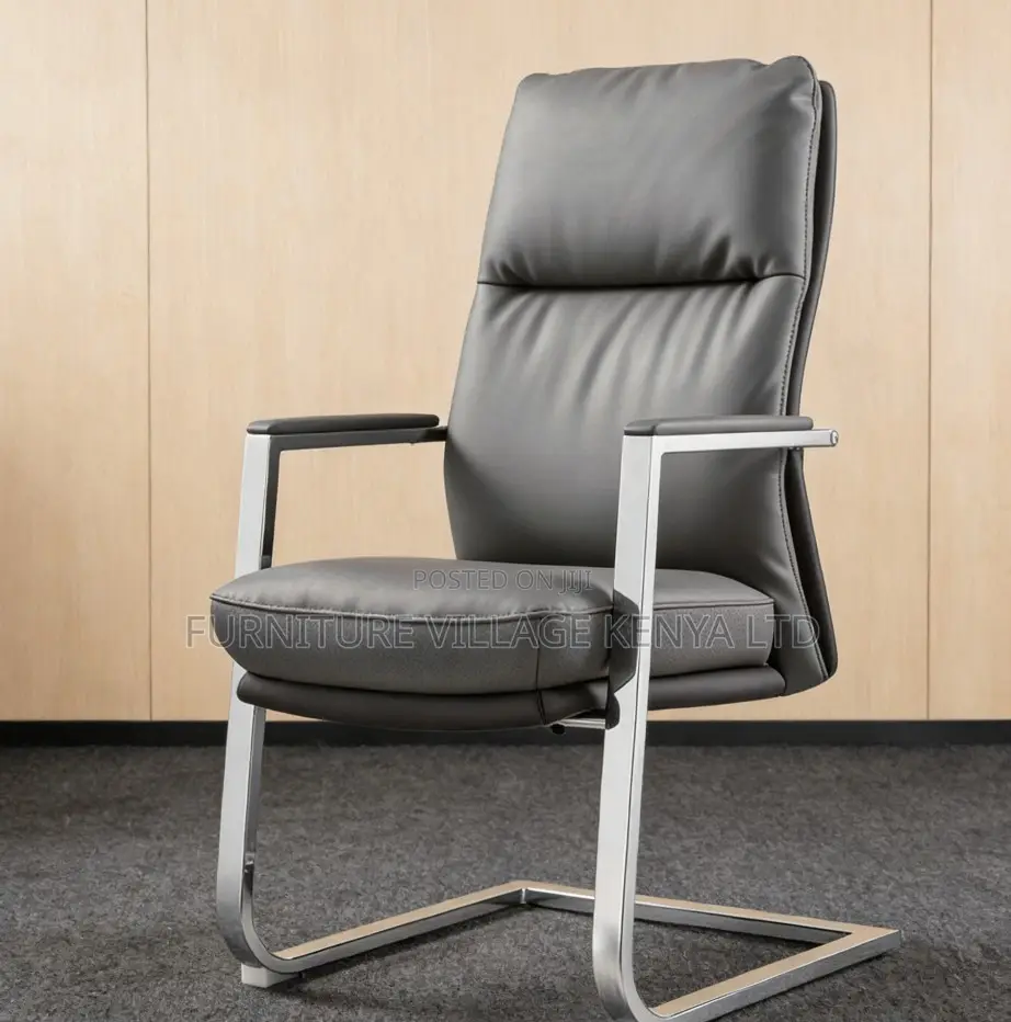 Non-Swivel Modern Manager Leather Office Chair