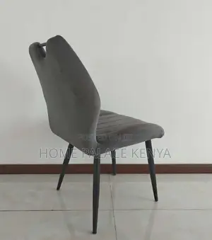 Dining Chair: Metal Leg Dining Chair With Fabric Upholstery