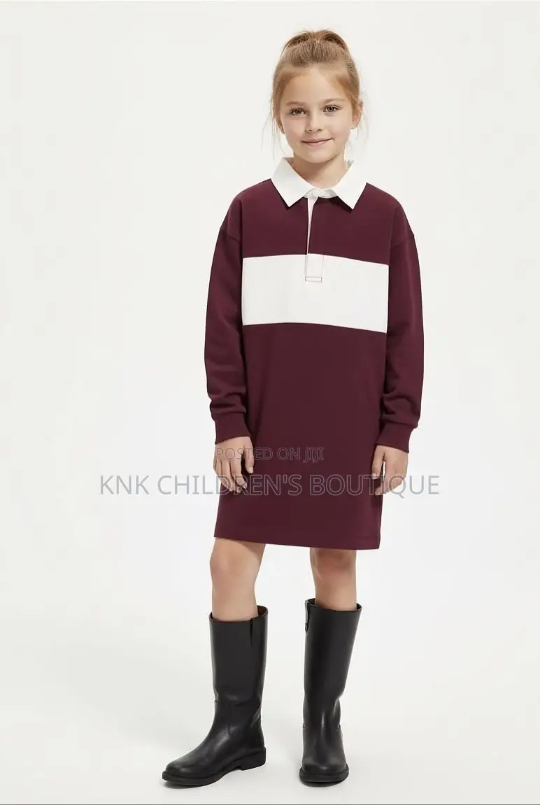 100% Cotton Girls Rugby Shirt Dress