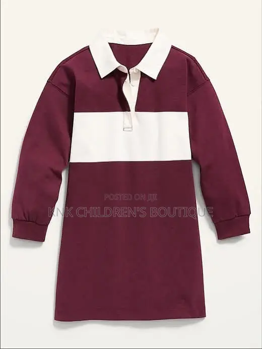 100% Cotton Girls Rugby Shirt Dress