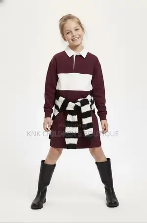 100% Cotton Girls Rugby Shirt Dress