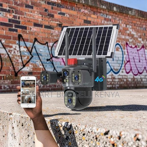 Ip66 Waterproof 20mp Ultra Hd 4g PTZ Triple Lens Solar Camera