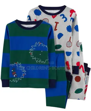 100% Cotton Baby Pajamas - 4 Piece Set , Us Imported PJS