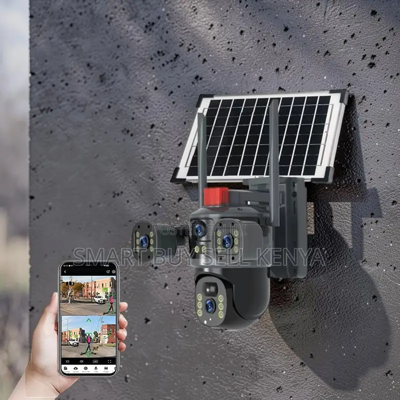 Smartphone Access 20mp Ultra Hd 4g PTZ Triple Lens Solar Camera
