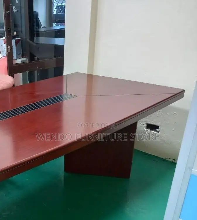 Boardroom Table; 2.4 Meters Straight Mahogany Boardroom Table