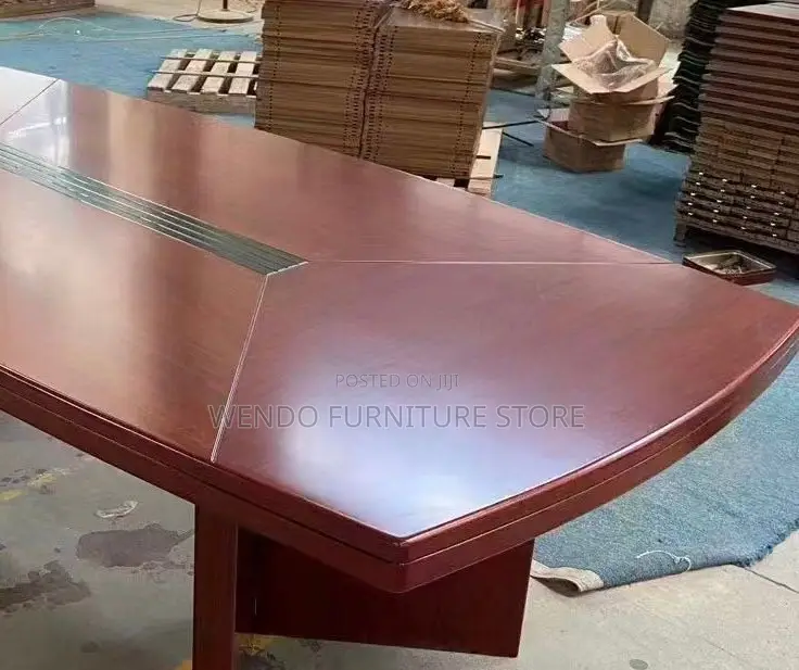 Boardroom Table; 2.4 Meters Straight Mahogany Boardroom Table