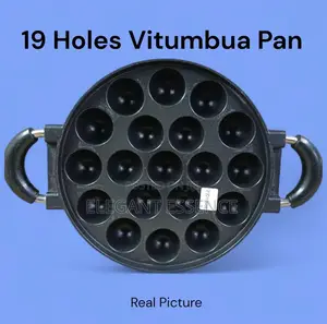 19 Holes Vitumbua Pan for Making Soft, Round, and Delicious Vitumbua.