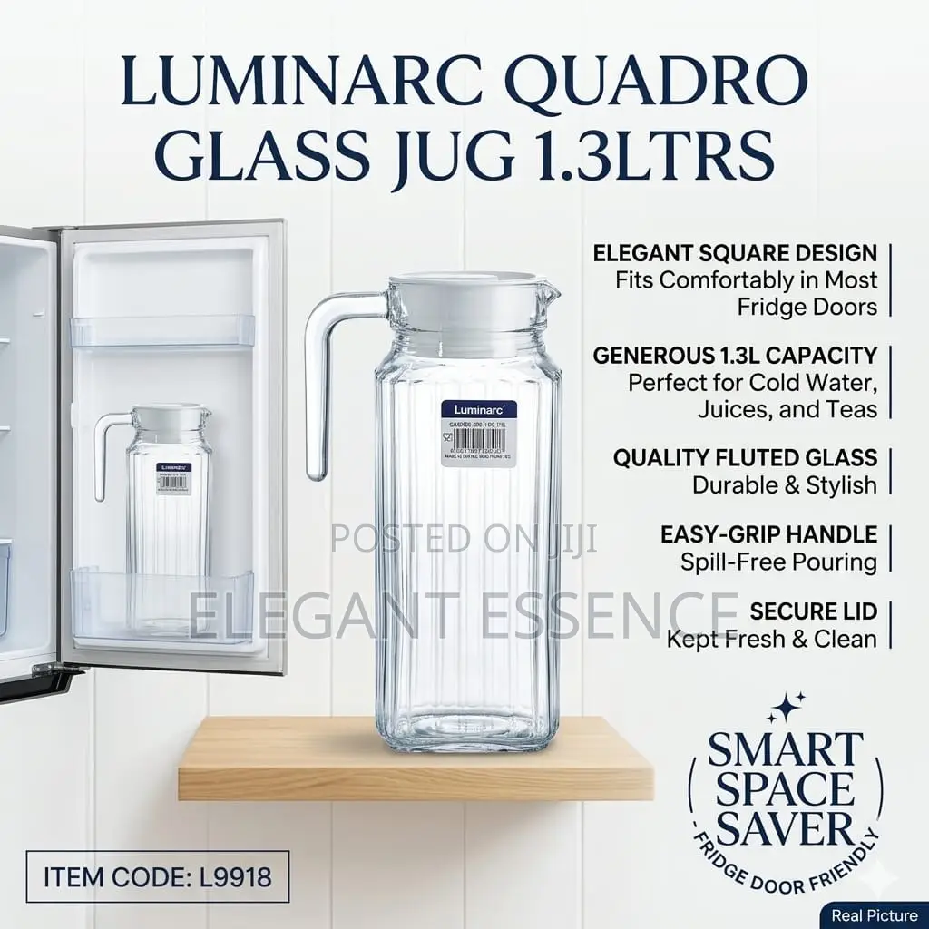 Luminarc Quadro Glass Jug - 1.3l