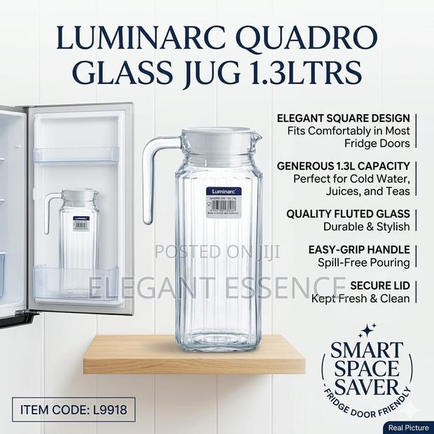 Luminarc Quadro Glass Jug - 1.3l