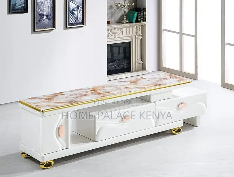 Tv Stand: Luxury Marble Wall Tv Cabinet With Drawers
