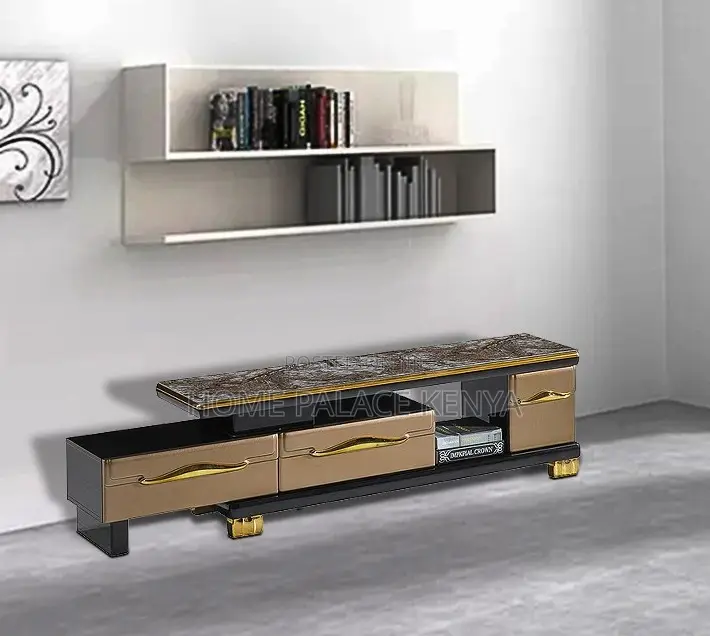 Tv Stand: Luxury Marble Wall Tv Cabinet With Drawers