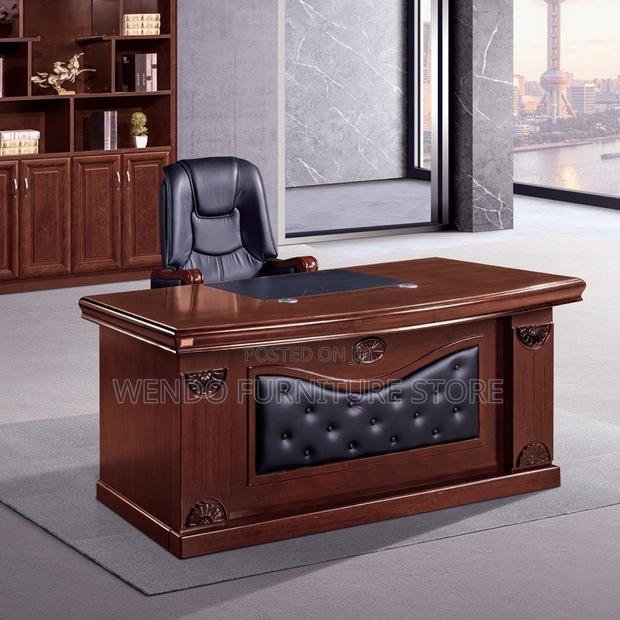 Office Desk; 1.8 Meter Executive Mahogany Office Duae Desk - thumbnail 3