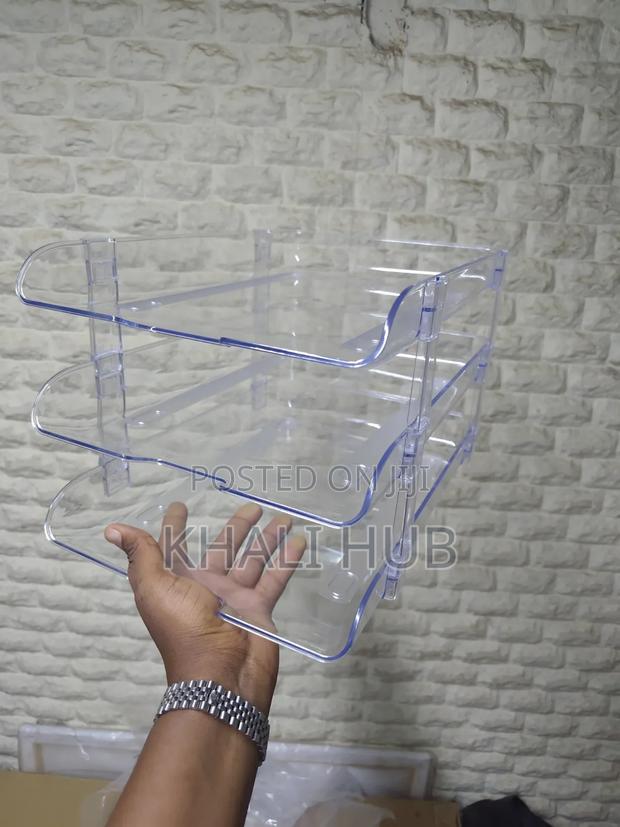 Clear 3 Tier Office Tray – Desktop File Organizer Kenya
