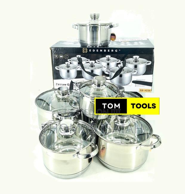 12pcs Edenberg Stainless Steel Cookware Set Eb4036 - thumbnail 4
