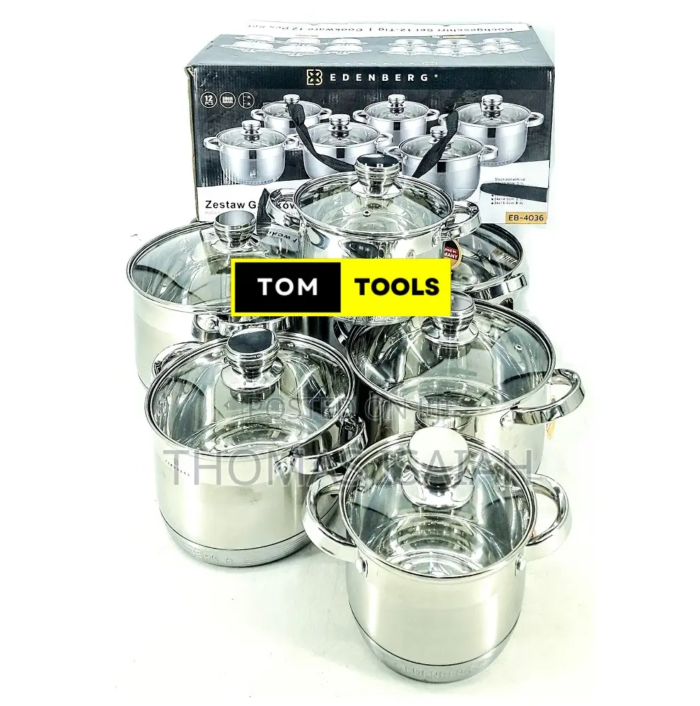 12pcs Edenberg Stainless Steel Cookware Set Eb4036