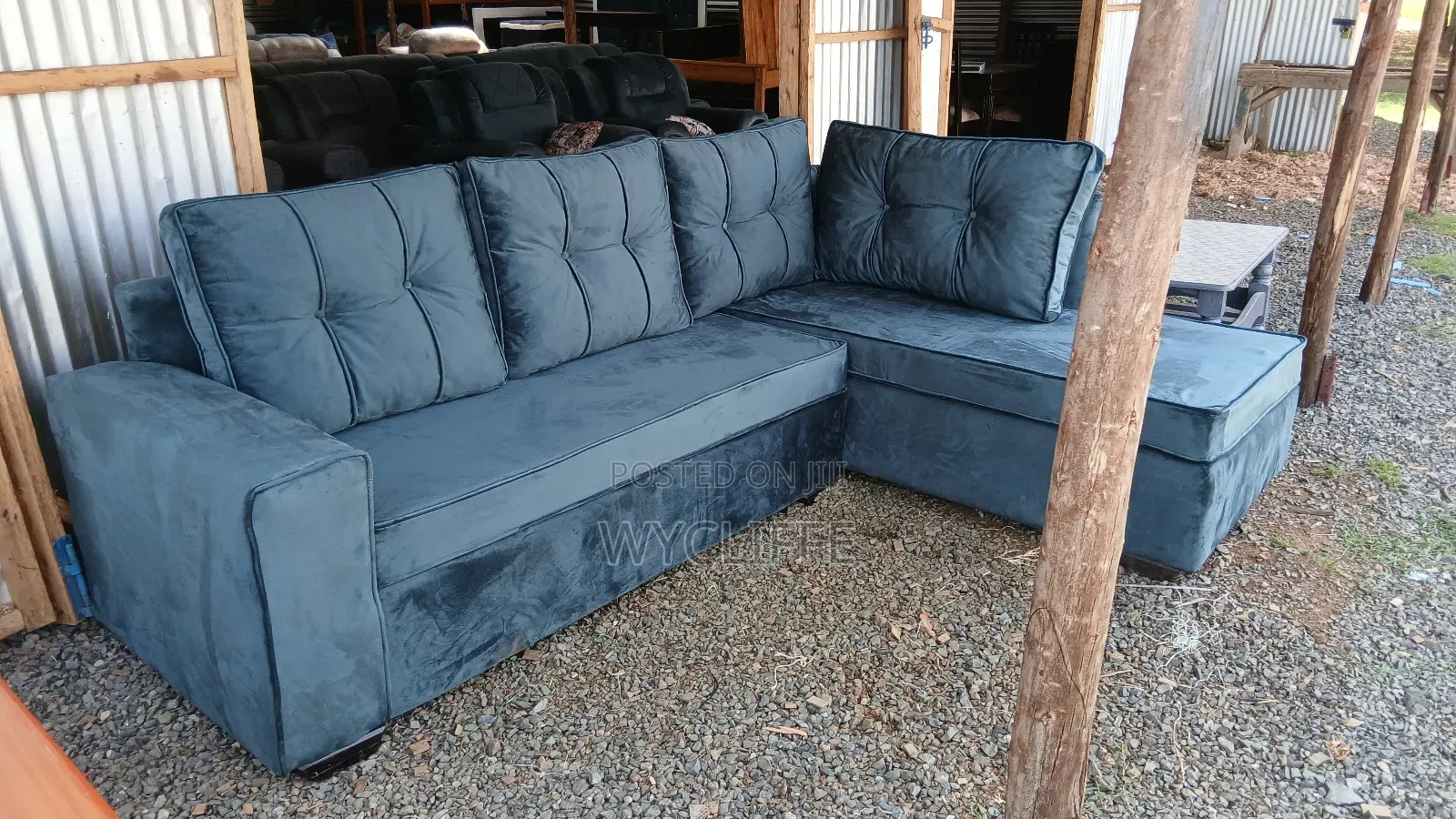 Grey Corner Seat