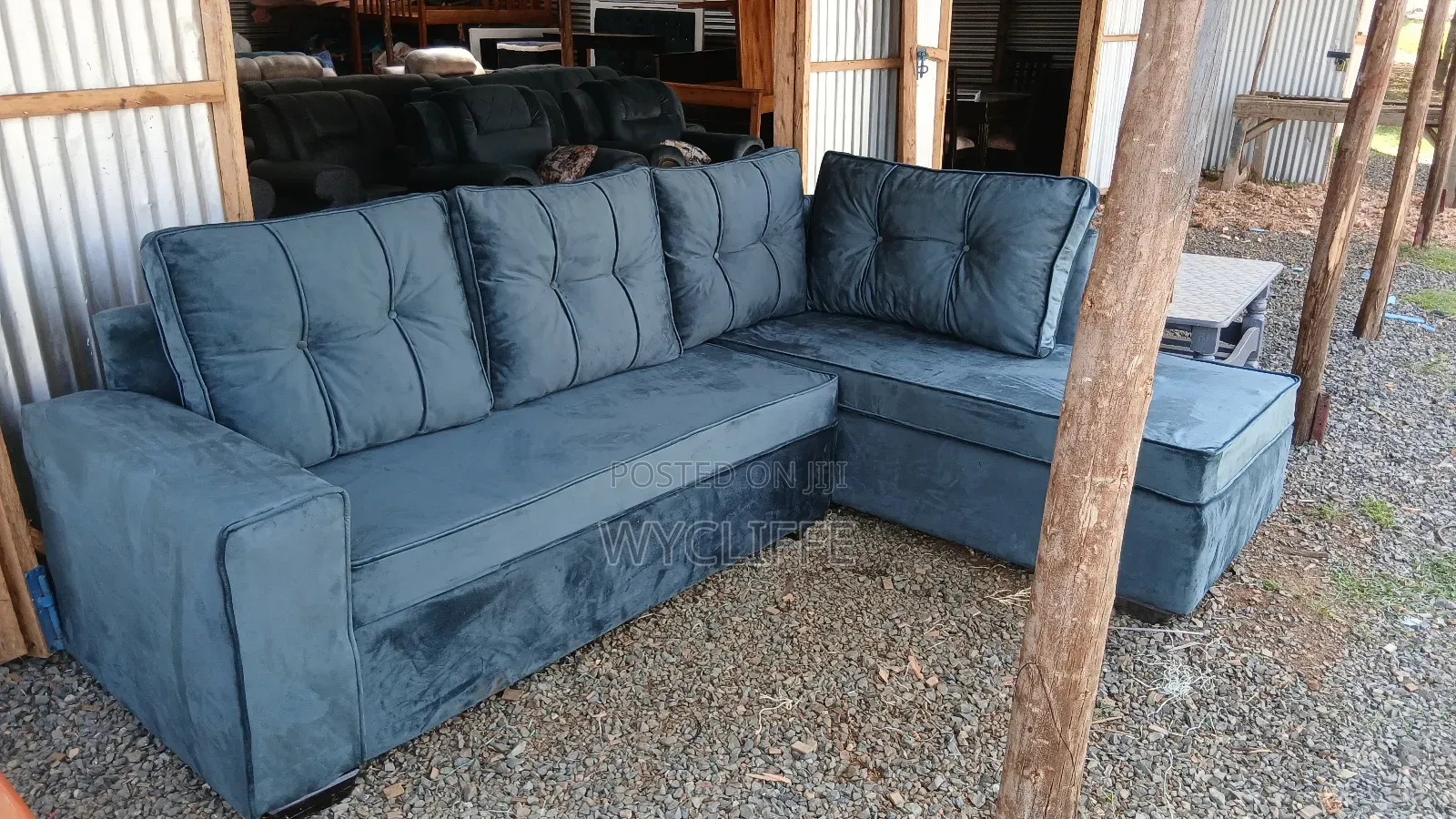 Grey Corner Seat