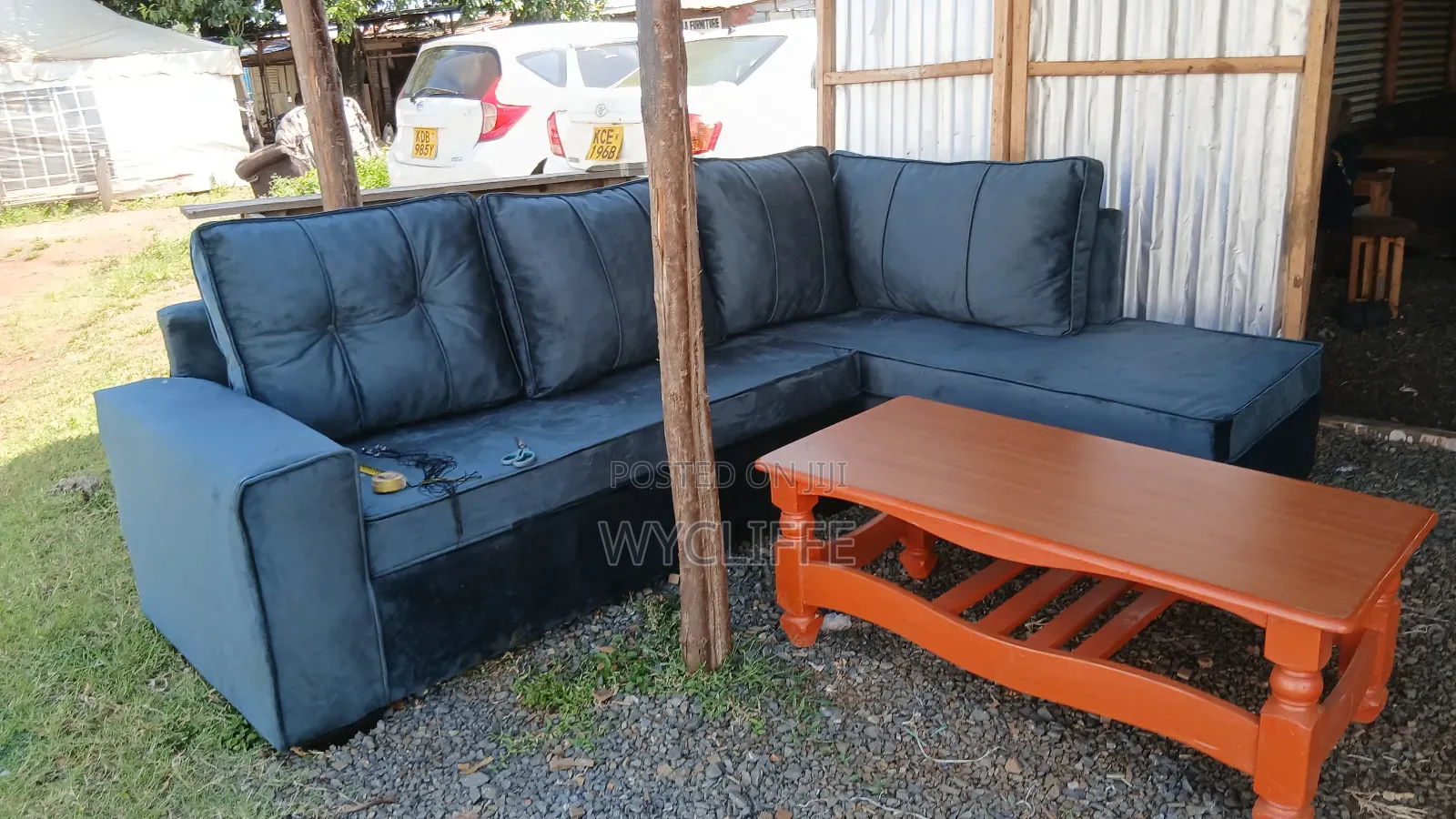 Grey Corner Seat