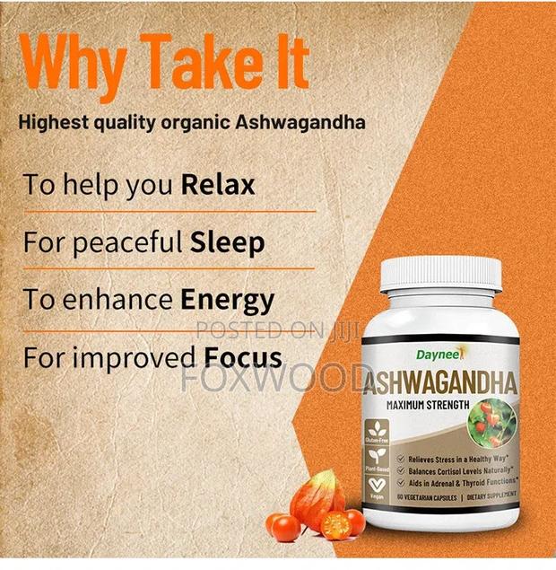Ashwagandha 1000mg Maximum Strength Capsules, - thumbnail 3