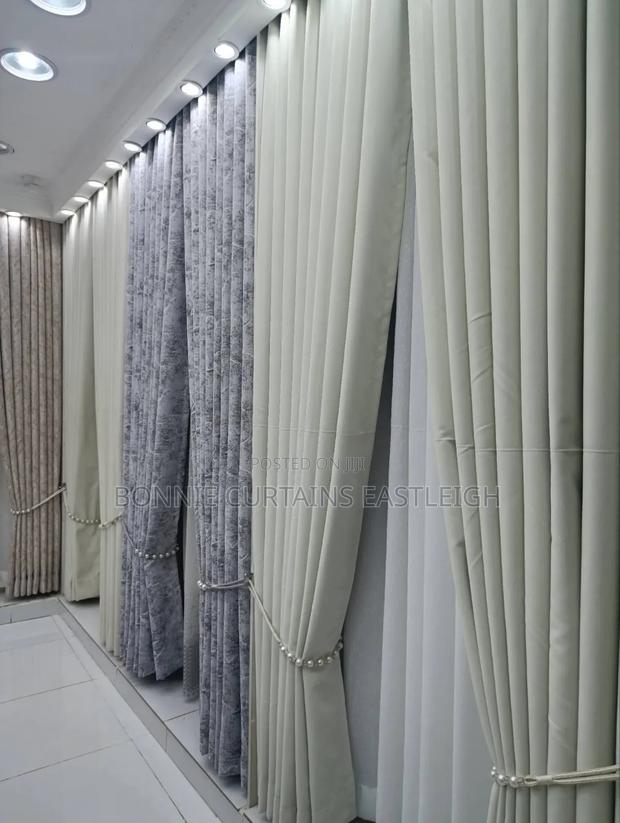 Cream Curtains With Rings and White Sheers - thumbnail 3