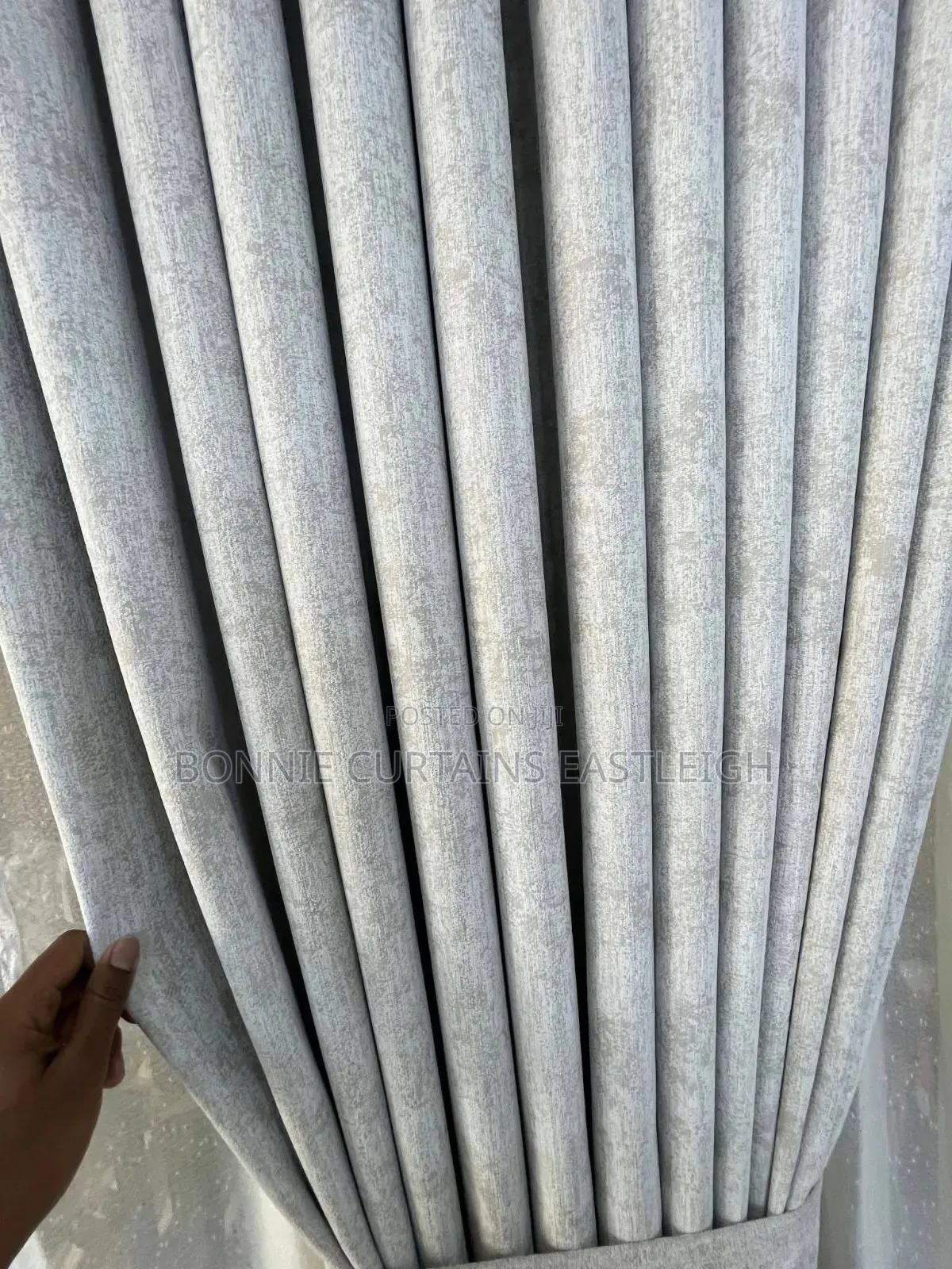 Brown Modern Curtains Mixed With Cream
