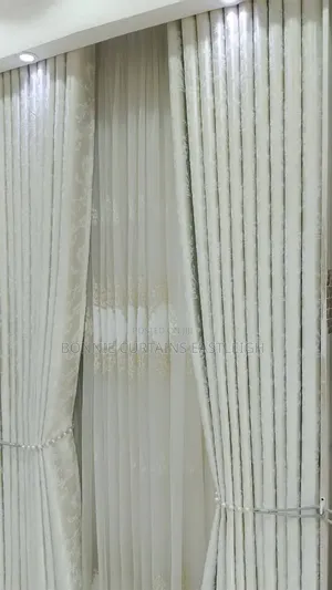 Cream Curtains Mixed With Gold