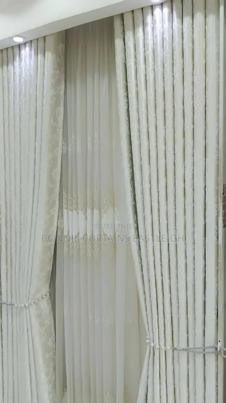 Cream Curtains Mixed With Gold