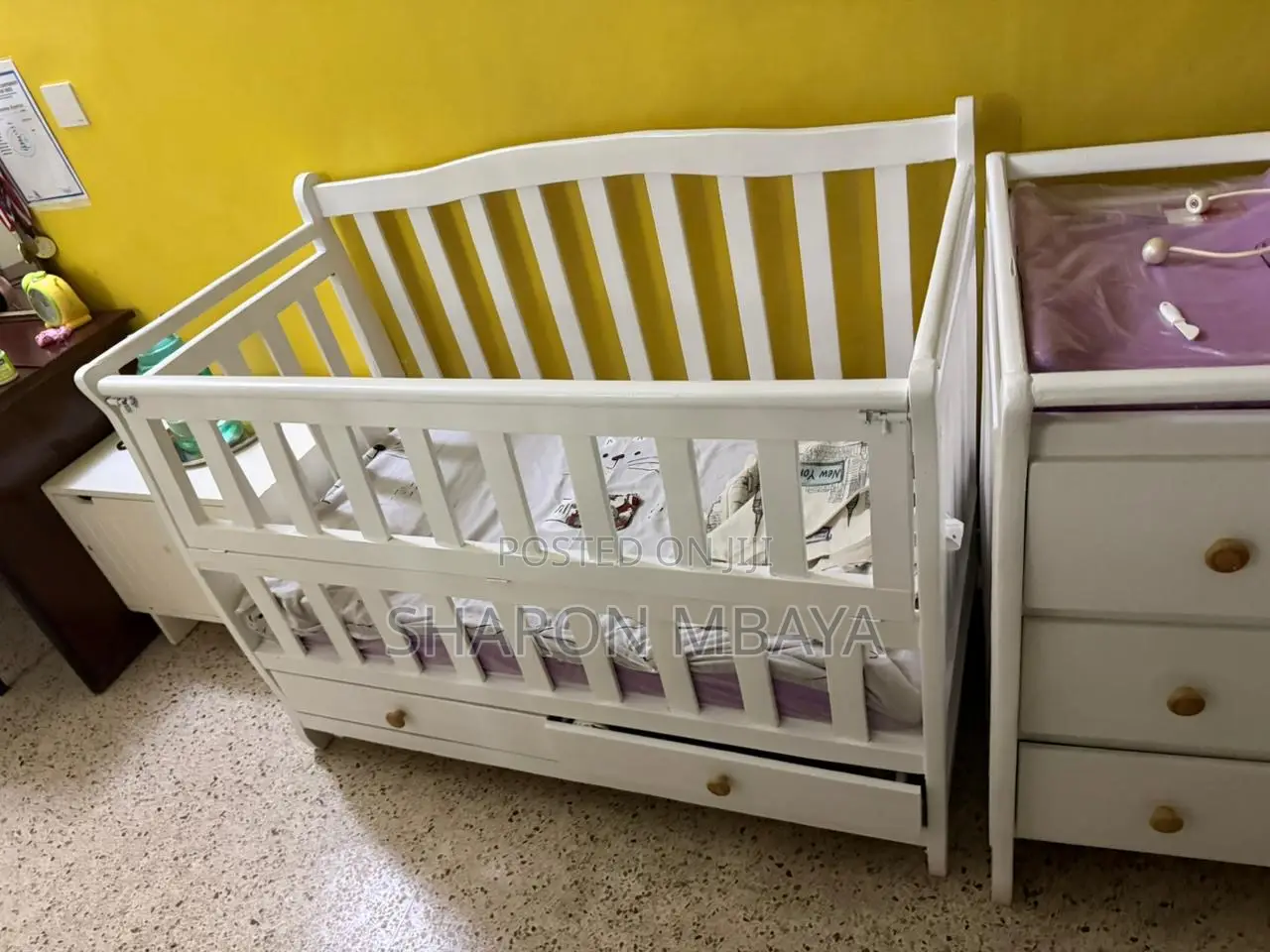 Baby Cot With a Changing Station