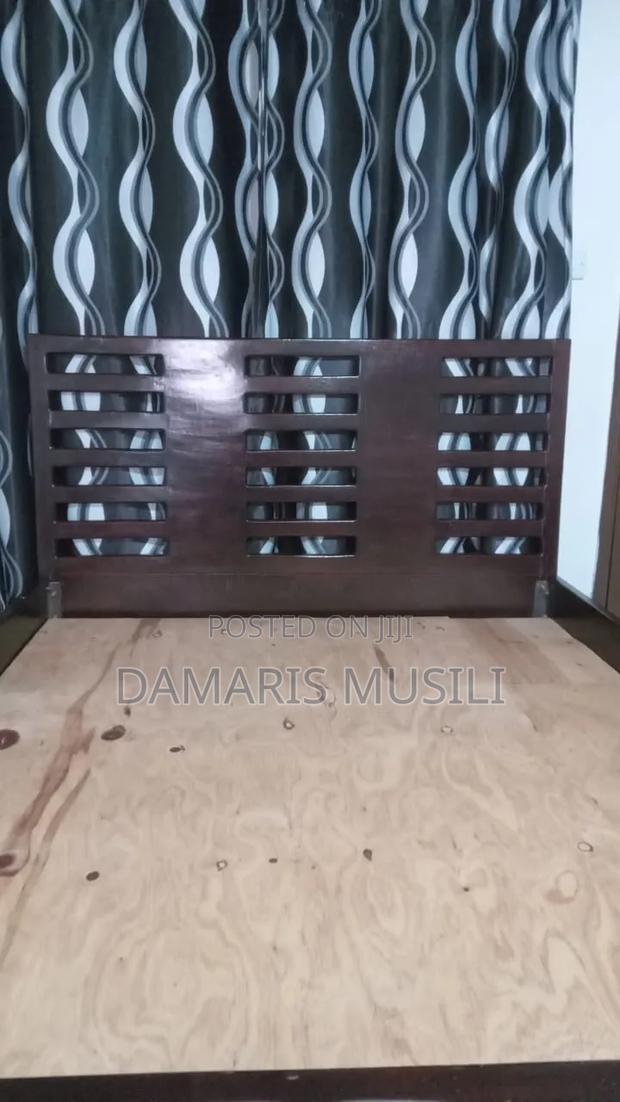 Bed 5 *6 Wooden Strong Mahogany Bed - thumbnail 2