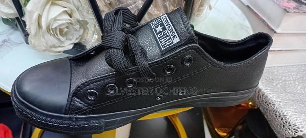 Black Converse Leather Shoes