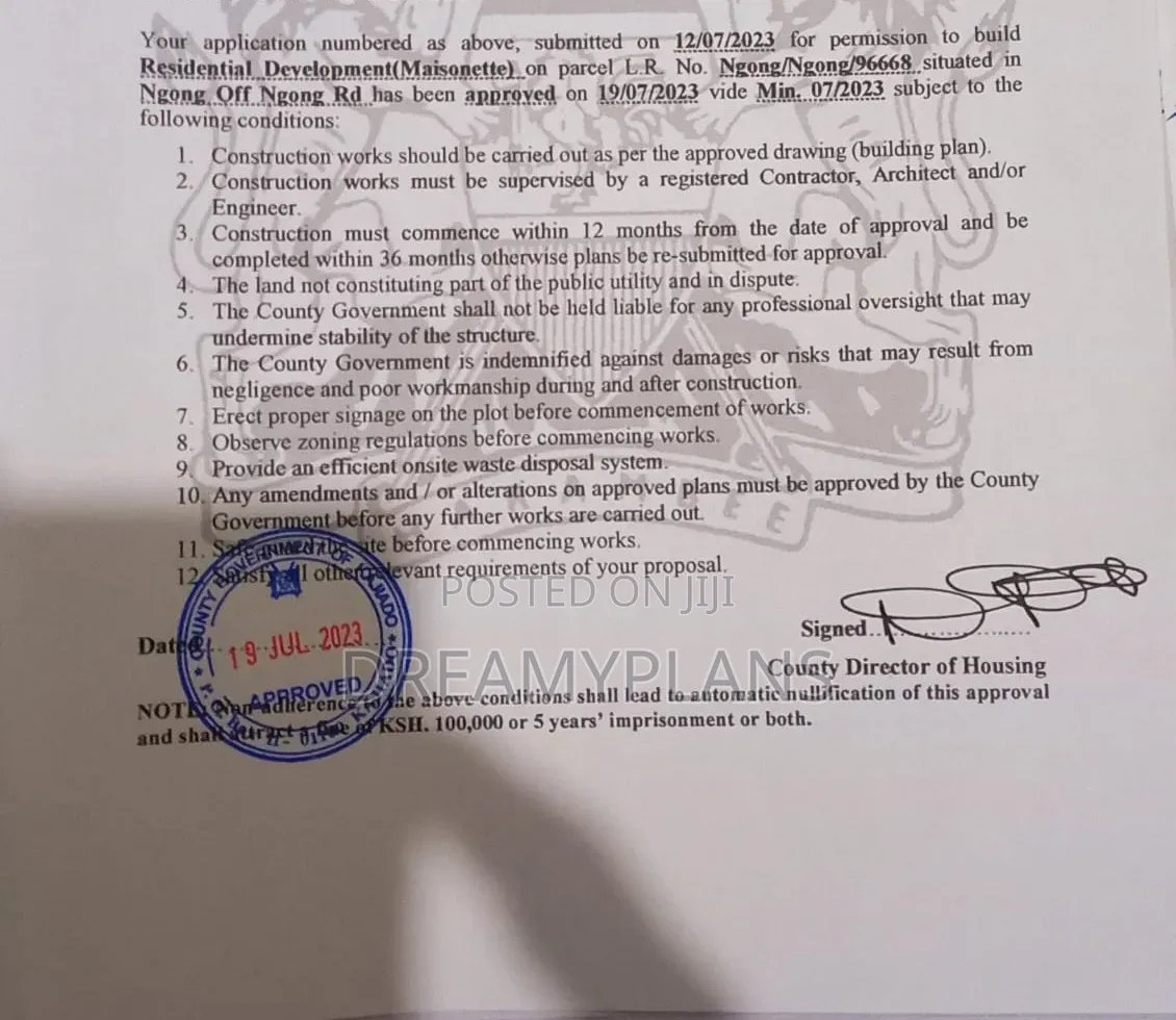 Licence Stamp Approval Services (Kenya Construction Sector)