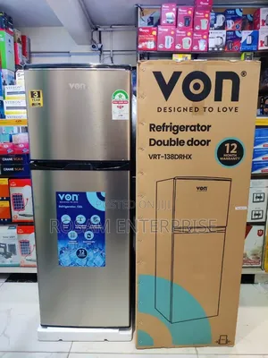 Von 138litres Double Door Fridge