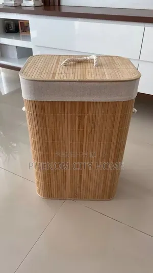 Aesthetic Bamboo Laundry Basket